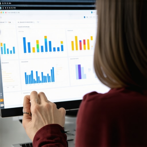 Digital dashboard showing data synchronization across multiple platforms.