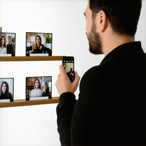 Enhanced GMB Engagement Visual Business owner sharing multimedia content on Google Business Profile