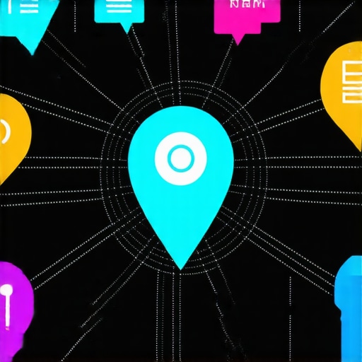 Diagram illustrating interconnected local signals, immersive content, and offline data integration for GMB ranking enhancement.