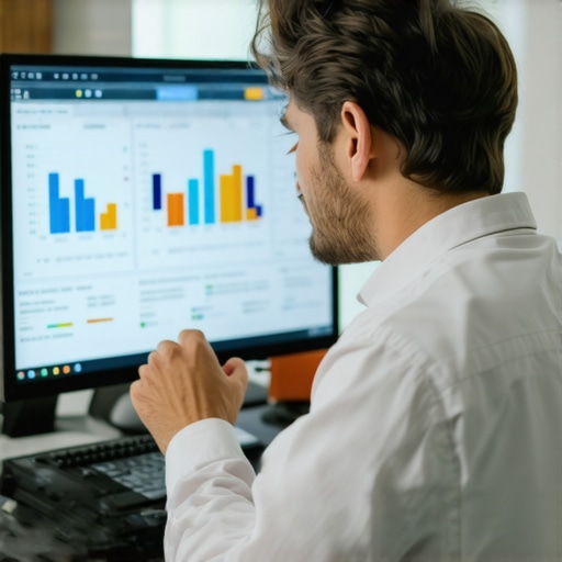 Harnessing Local Engagement Data for SEO Business owner using digital analytics tools to track local engagement signals for Google My Business ranking