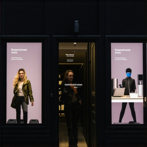 Immersive AR Visuals for Local SEO A storefront using augmented reality displays to attract customers