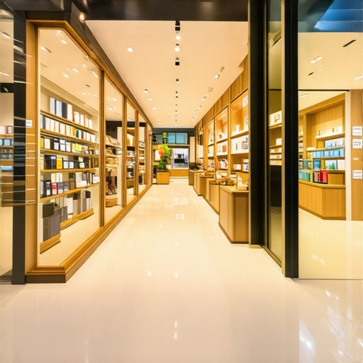 A 360-degree virtual tour of a retail storefront with detailed interior views.