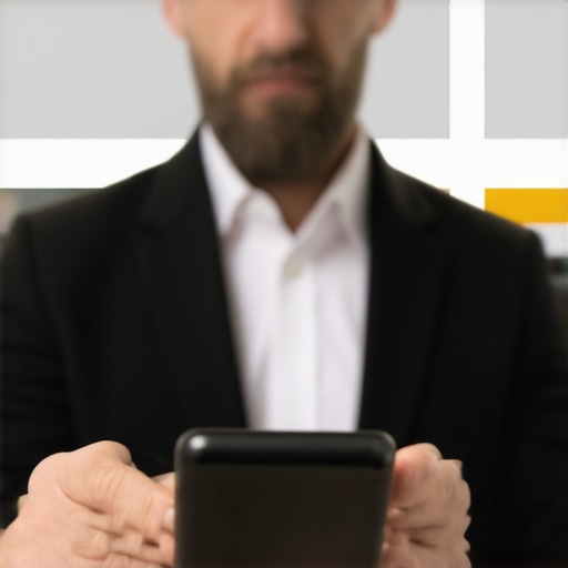 Business owner verifying customer check-in with mobile device