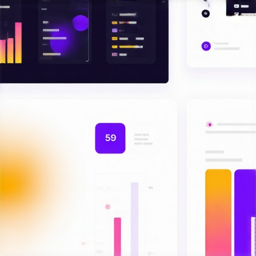 Futuristic analytics dashboard with AI-driven local search metrics