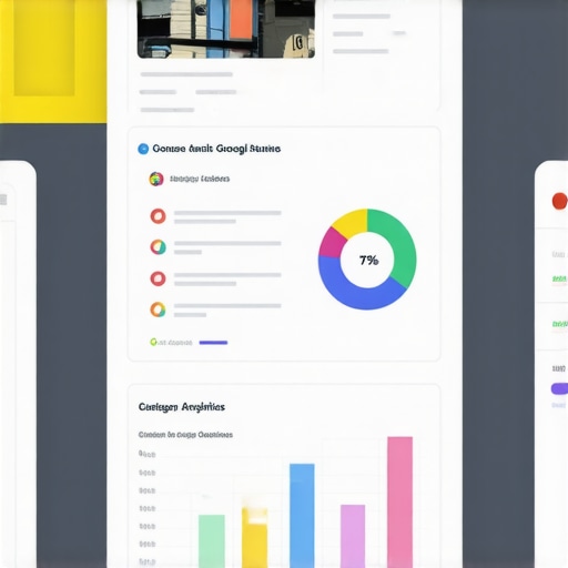 Visual diagram showing categories, keywords, and analytical metrics for local SEO