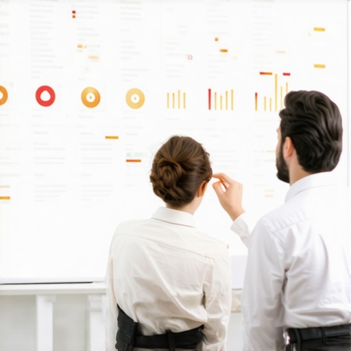 Advanced Local Search Engagement Analysis Digital marketing professional reviewing detailed customer behavior data for SEO optimization.