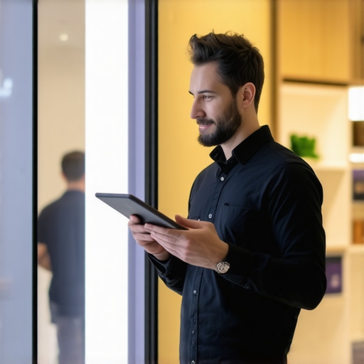 Business owner using digital tools to boost customer engagement and local SEO